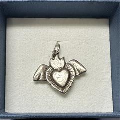 James Avery Retired Milagros Heart 925 Charm